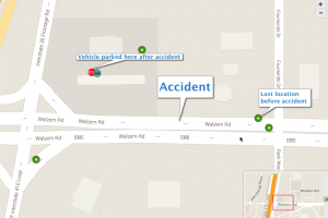 Car Accident Verified By GPS Tracking