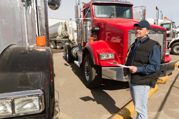 GPS tracking truck inspection