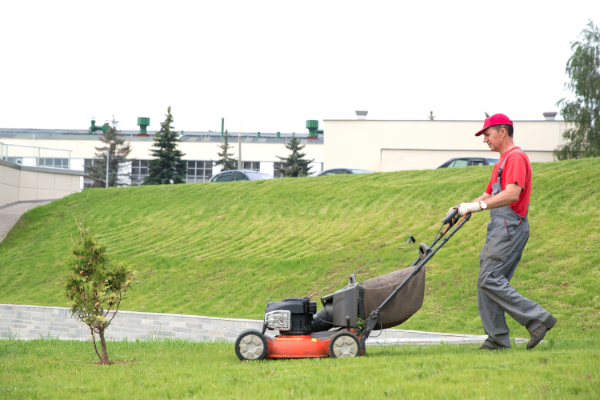 GPS tracking pushing mower