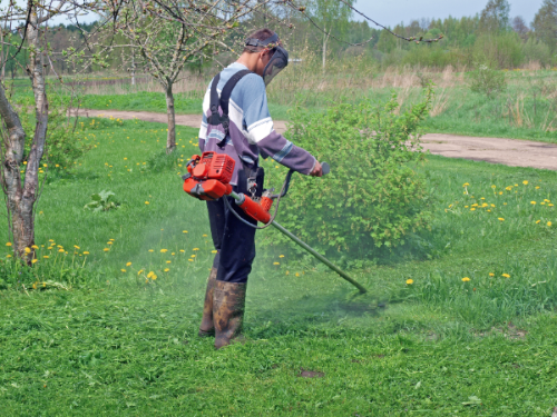 GPS tracking trimming grass