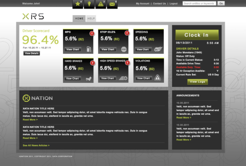 omnitracs xrs dashboard