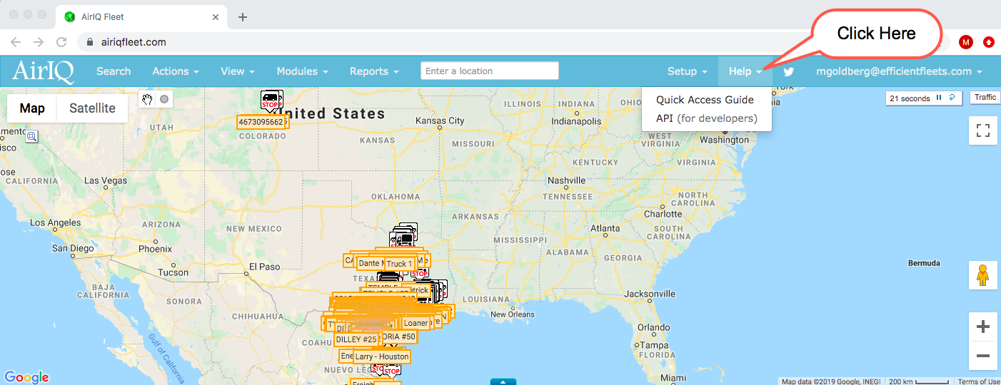 AirIQ GPS tracking Quick Access Guide