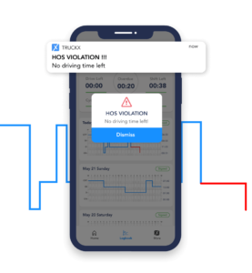 TruckX Bluetooth ELD HOS Violation Alert